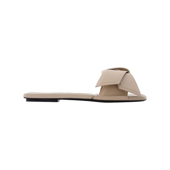 Acne Studios Musubi Sandals - - Leather - Beige Women Flats - Picture 1 of 4